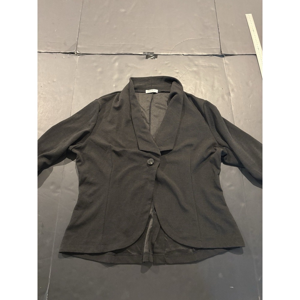 Beyove Women's Lightweight Casual Open Front Blazer Jacket, Black, Size XL